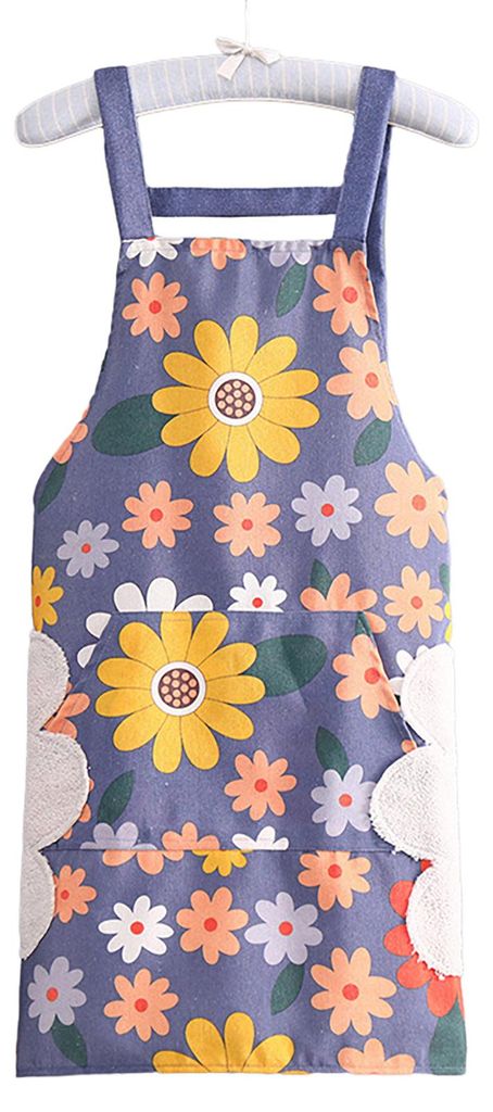 Kochschürze, kratzfest, wasserabweisend, aus strapazierfähigem Baumwollgewebe mit Taschen, für Damen und Herren, Küchenarbeitskleidung J