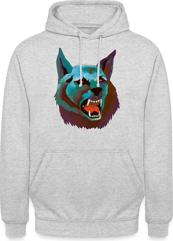Spreadshirt Die Drei Fragezeichen Fragezeichen Und Der Karpatenhund Cover Uni Hoodie, 3XL, Hellgrau meliert