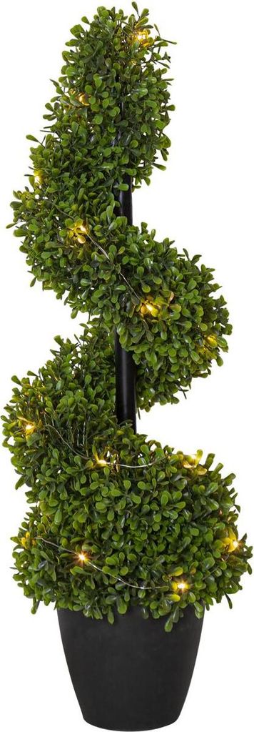 Star Trading Buxbom, Grün, LED, 20 Lampen, Warmweiß, Akku, 230 mm