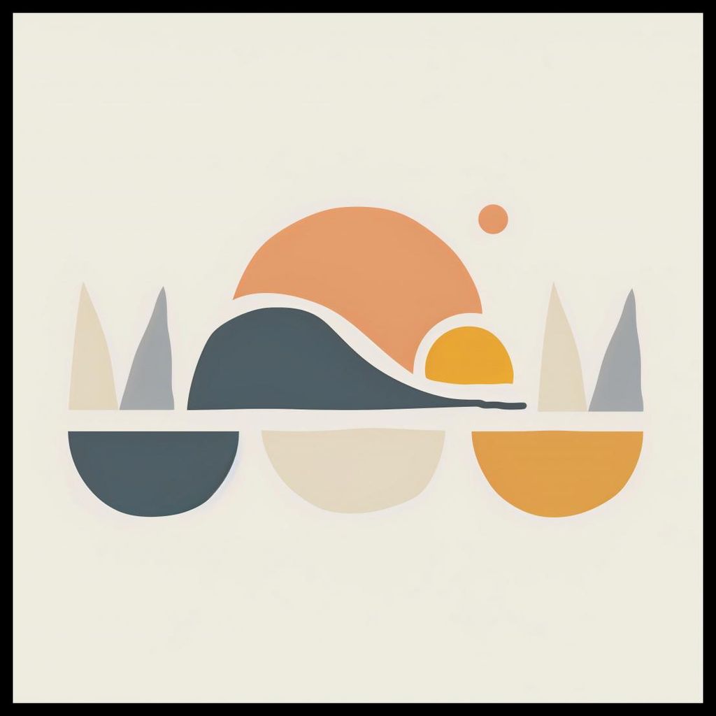 Plakat 80x80cm Hügel Erhebungen