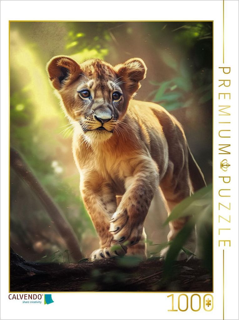 CALVENDO Puzzle Löwe | 1000 Teile Lege-Größe 64x48cm Foto-Puzzle für glückliche Stunden