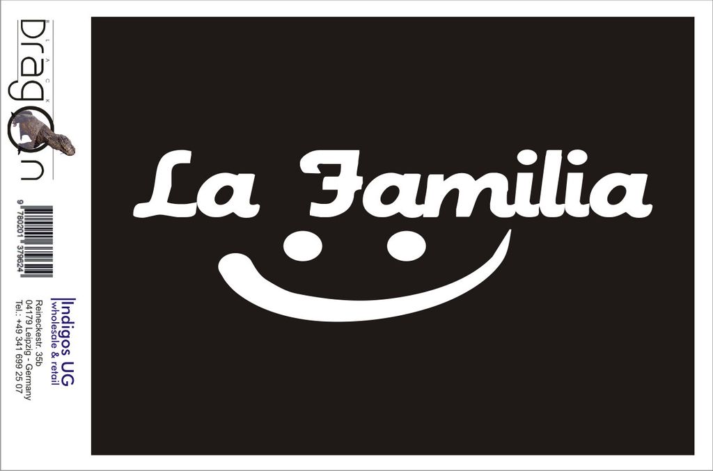 Aufkleber / Autoaufkleber - JDM / Die cut / Auto / OEM - La Familia - 210x70 mm gold - Heckscheibe / Heckscheibenaufkleber