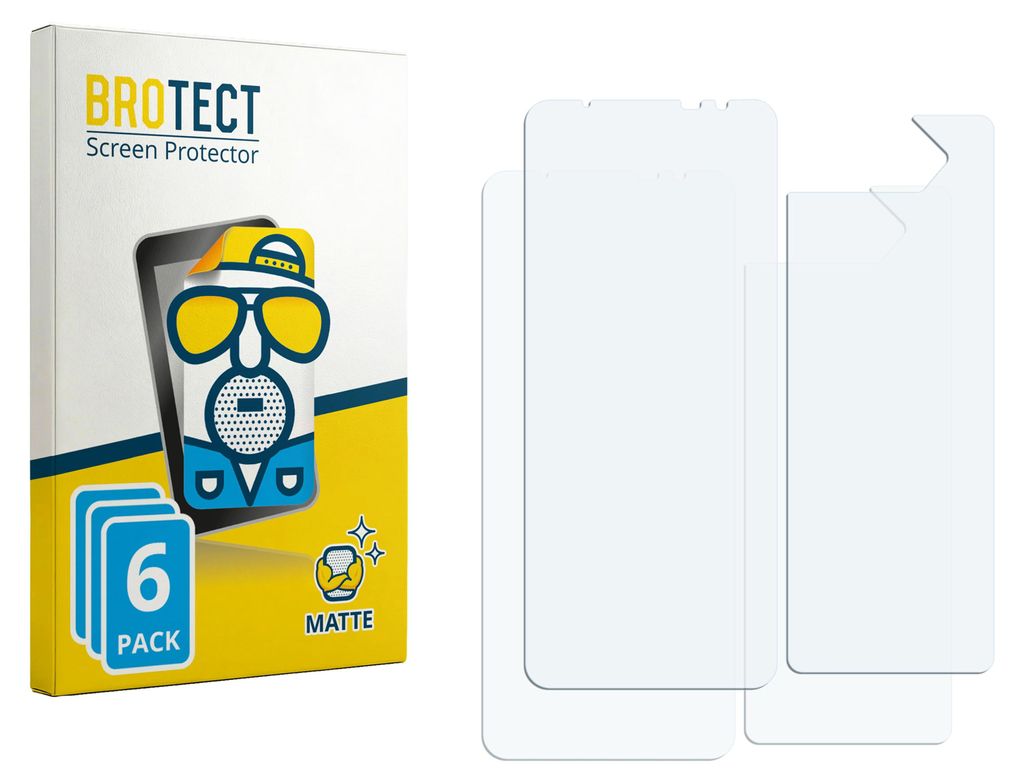 2x BROTECT Schutzfolie für ASUS ROG Phone 5s (Display+Rückseite) Displayschutz Displayschutzfolie Folie Matt Entspiegelungsfolie