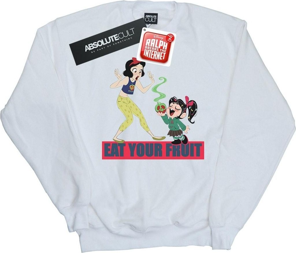 Disney - "Wreck It Ralph Eat Your Fruit" Sweatshirt für Herren BI48456 (5XL) (Weiß)