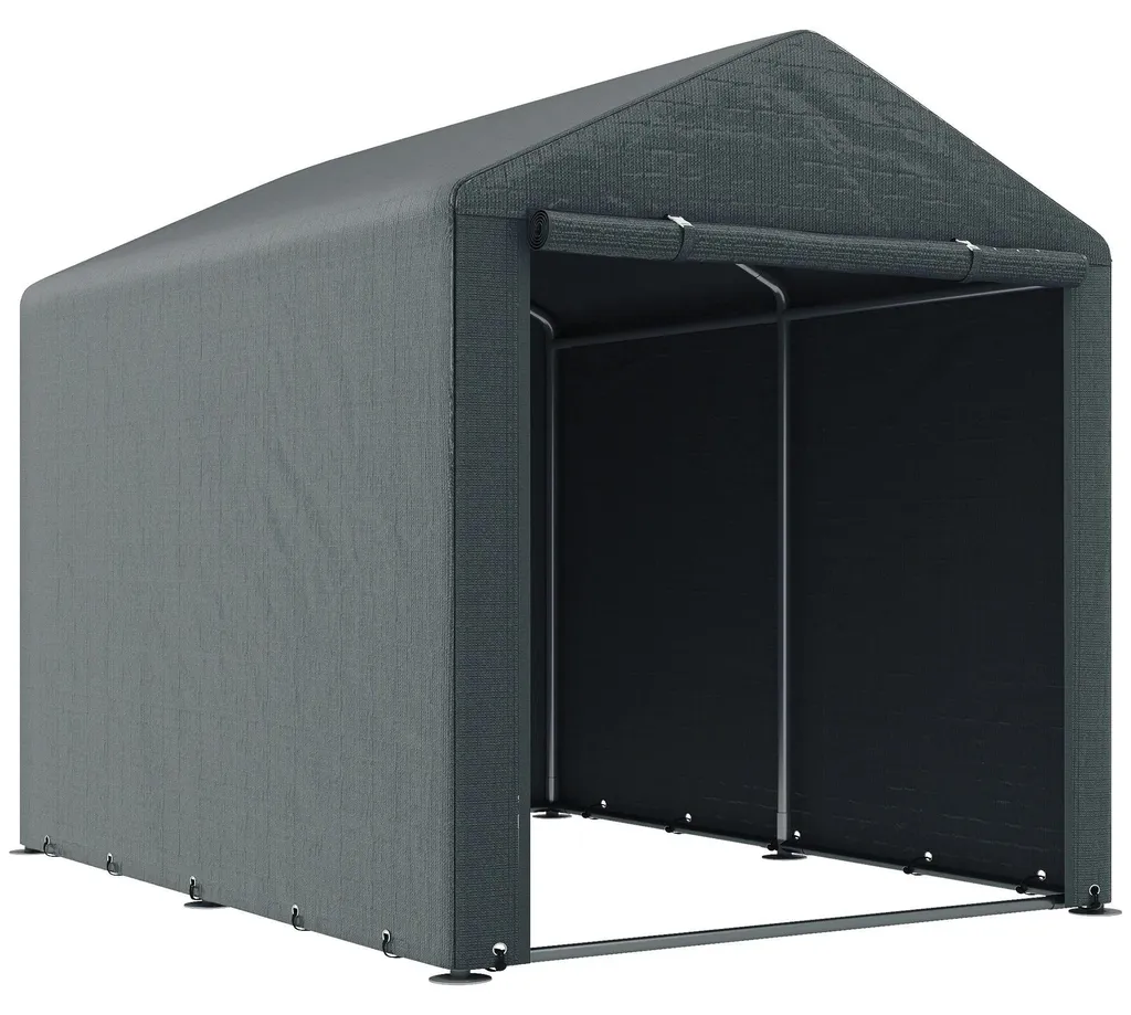 Tente de stockage anti-humidité - Garage d'appoint gris pour jardin 2m