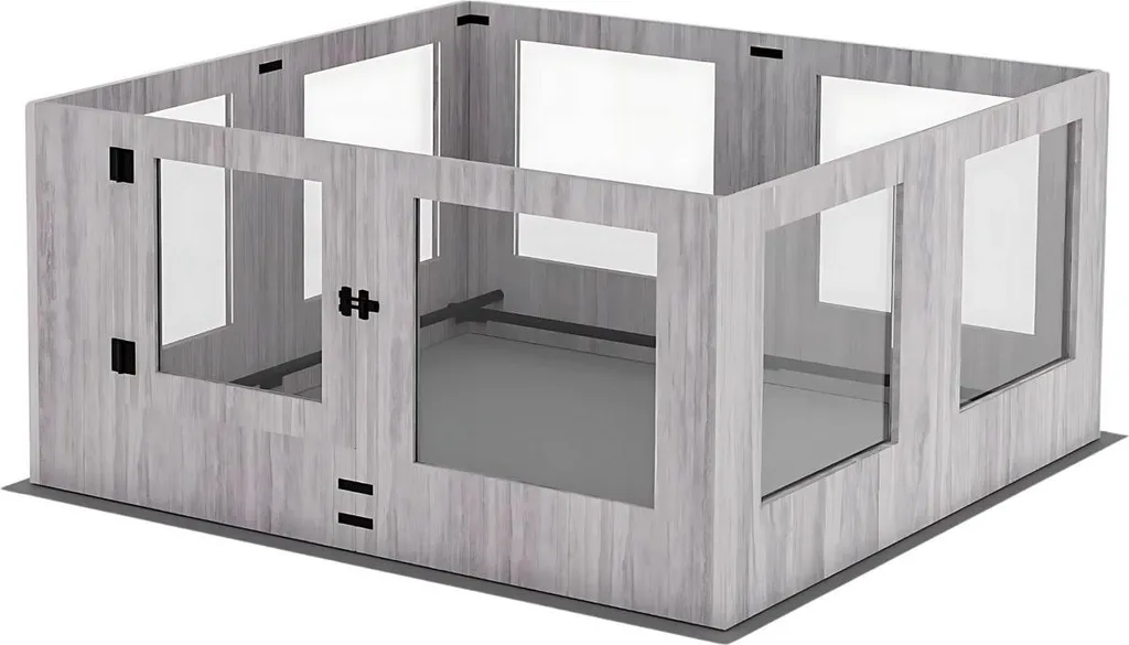 Enclos modulable pour petits animaux et chiots - Cage en Verre Trempé