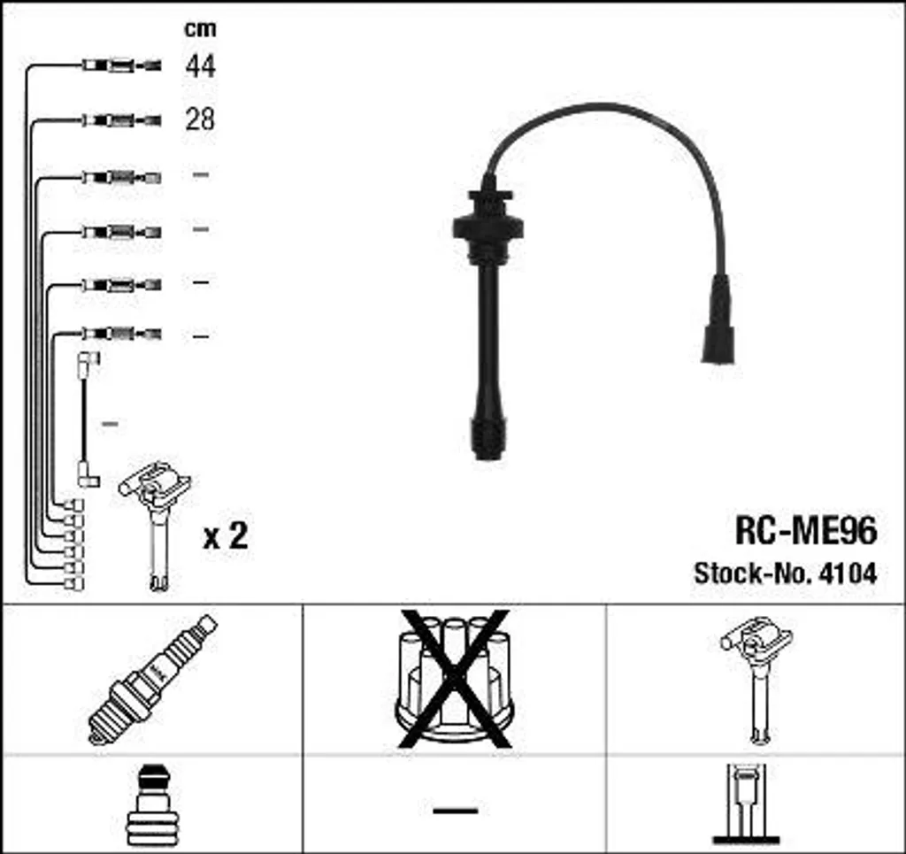 Faisceau de bougies NGK compatible Colt et Sebring pour démarrage à froid