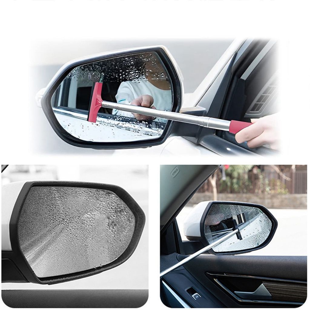 Auto-Rückspiegel-Scheibenwischer, einziehbarer Auto-Glasabzieher