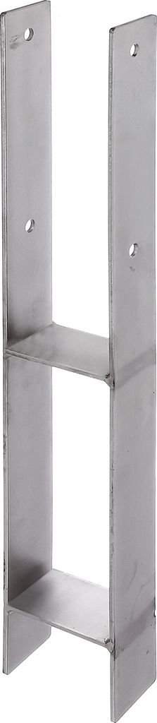 Alberts H-Pfostenträger | Edelstahl | lichte Breite 91 mm | Gesamthöhe 600 mm | Materialstärke 4 mm