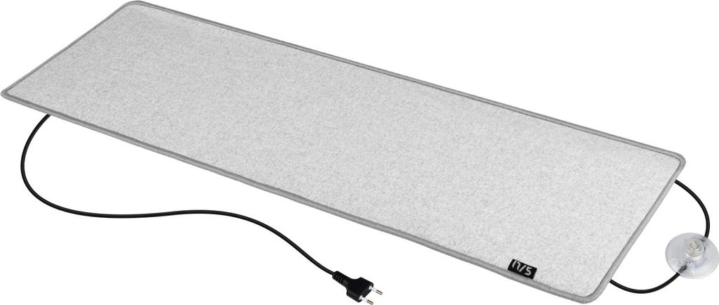 17/5 Heizteppich 35x110cm 100Watt Hellgrau / Light Grey - Fußheizung gegen kalte Füße - Warme Füße im Büro, Home Office