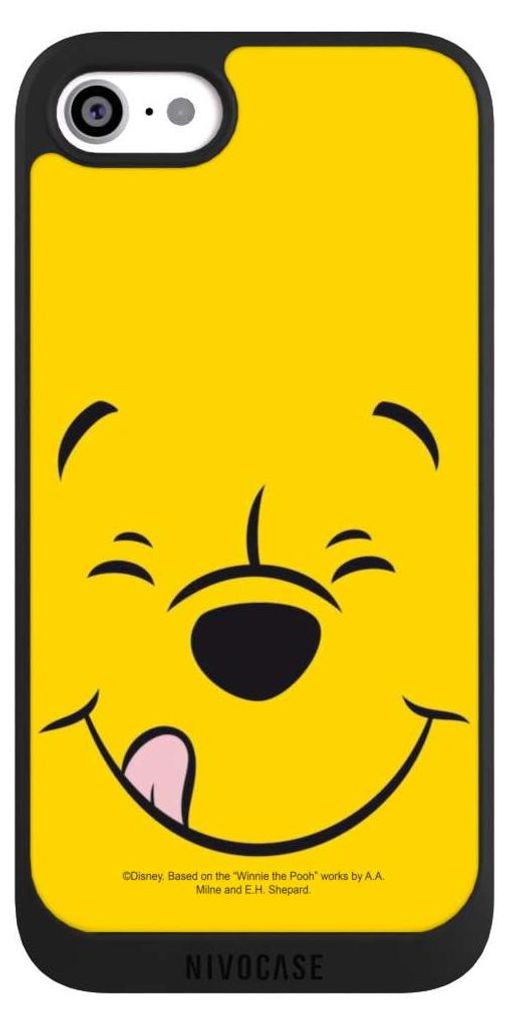 NIVOCASE Handyhülle für Apple iPhone SE (2022) Hülle NIVOpure Case Schwarz Disney Offizielles Lizenzprodukt Winnie Puuh
