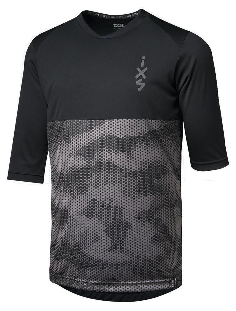 iXS Carve 1.0 3/4 Jersey Black-Graphite L