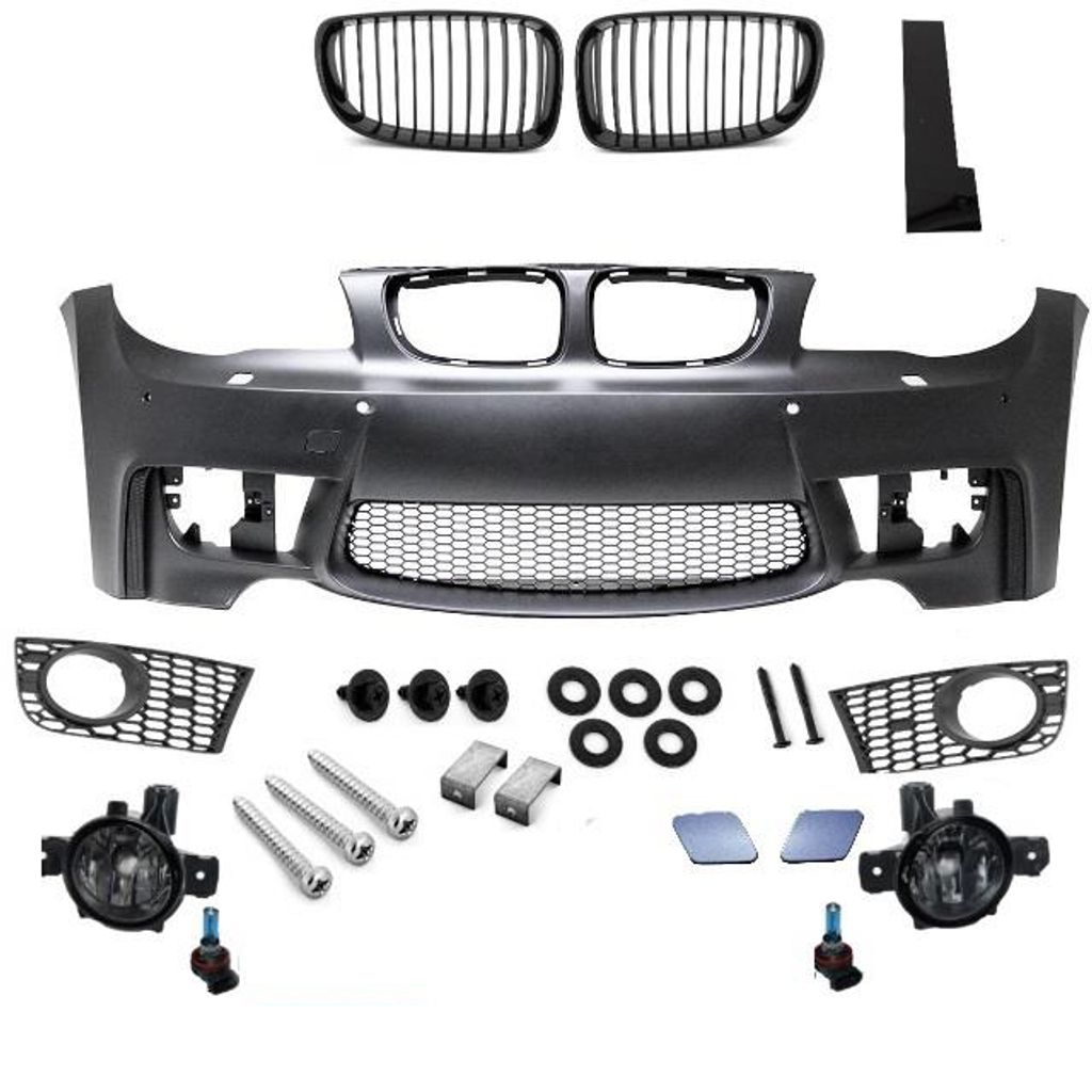 ABE Sport Stoßstange vorne PDC passt für BMW E81 E82 E87 E88 +Grill +Nebel Smoke