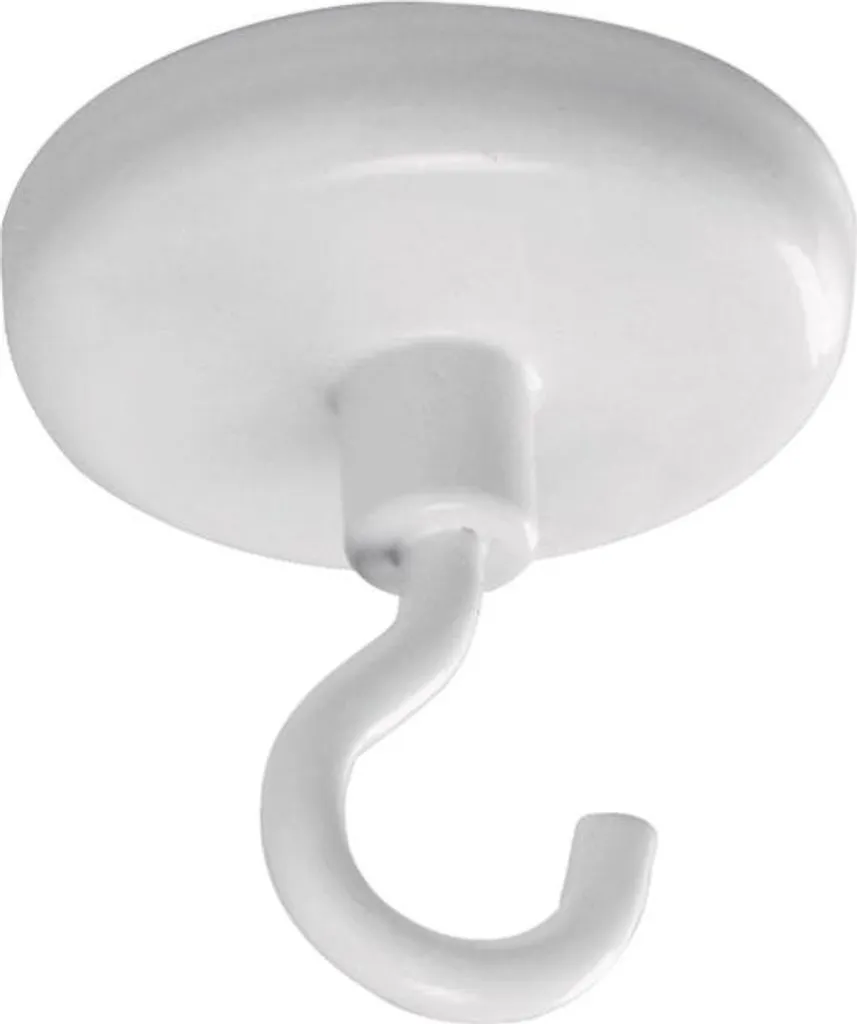 Crochet de Plafond Blanc 36mm Aimanté - Lot de 10 Supports Magnétiques