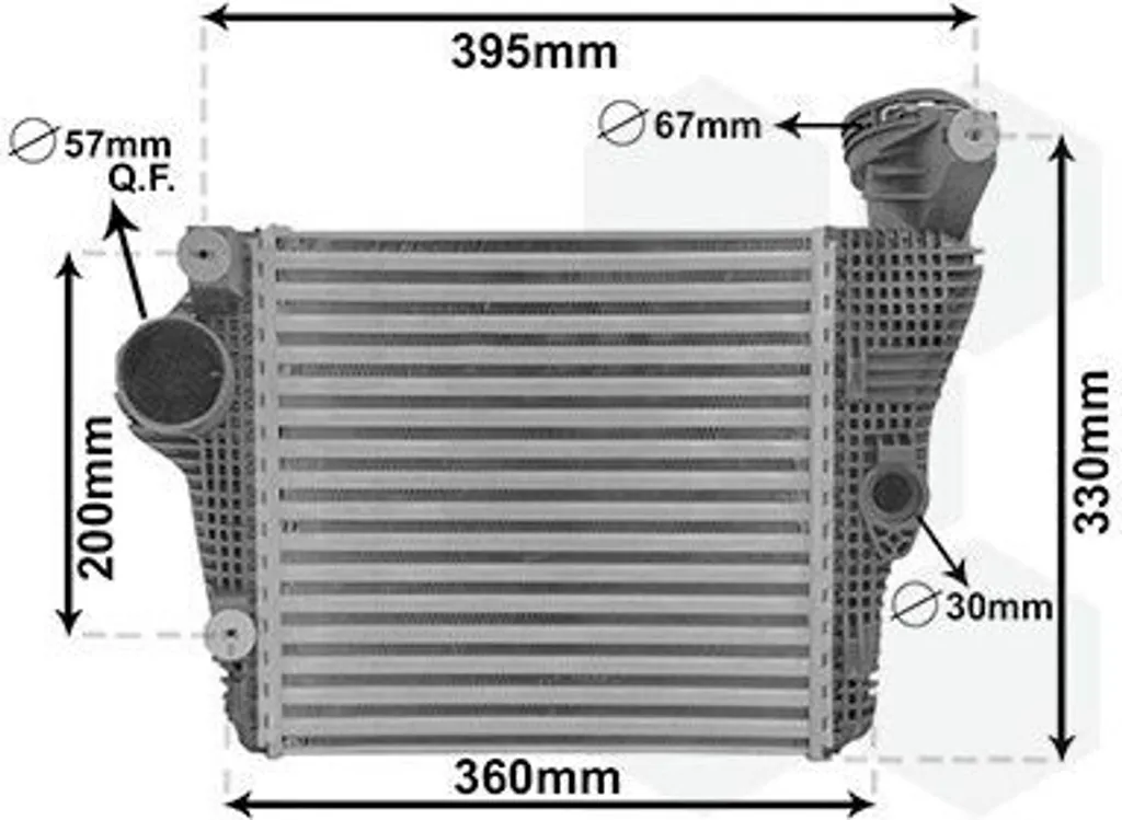 Intercooler VAN WEZEL 74014702 pour PORSCHE Macan 95B Turbo LLK