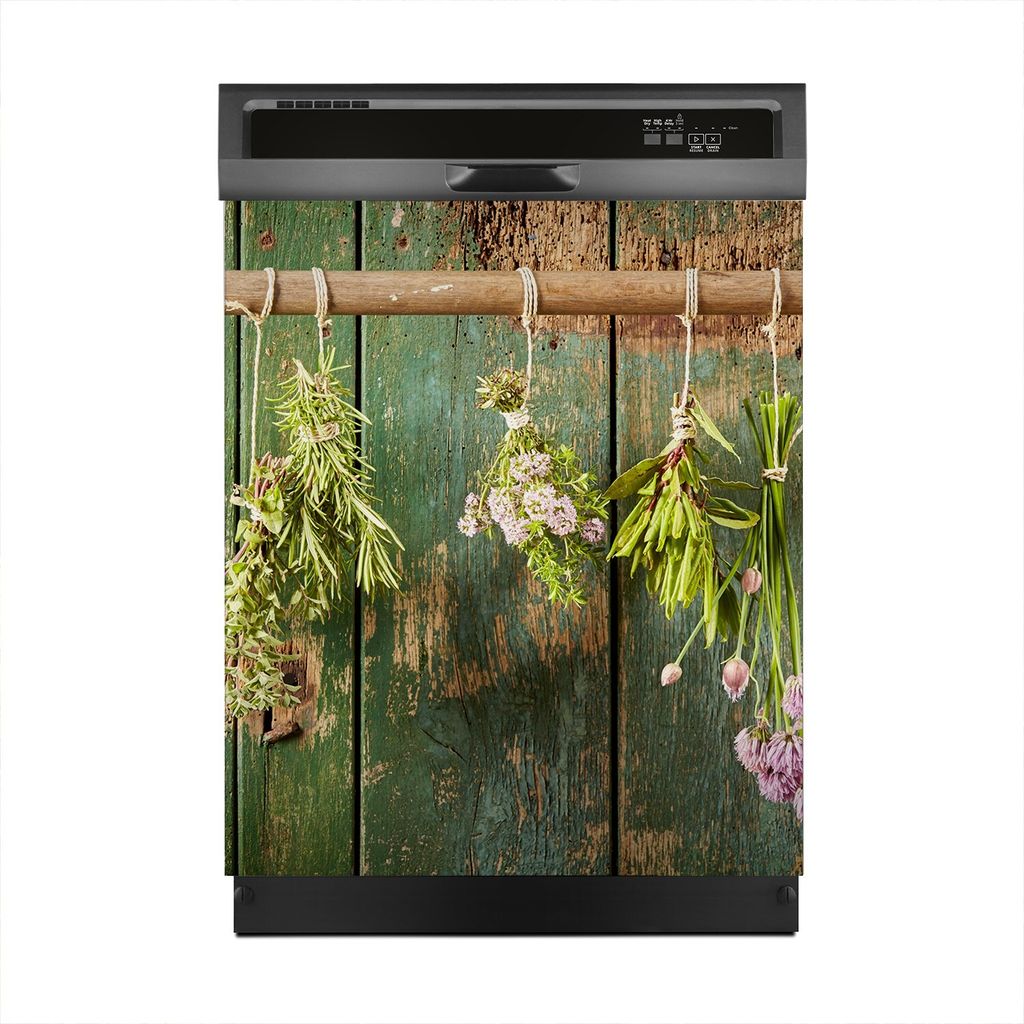Magnete Dekorative 60x70 cm Küche Magnetmatte Spülmaschine - Hängende Kräuter Herbs