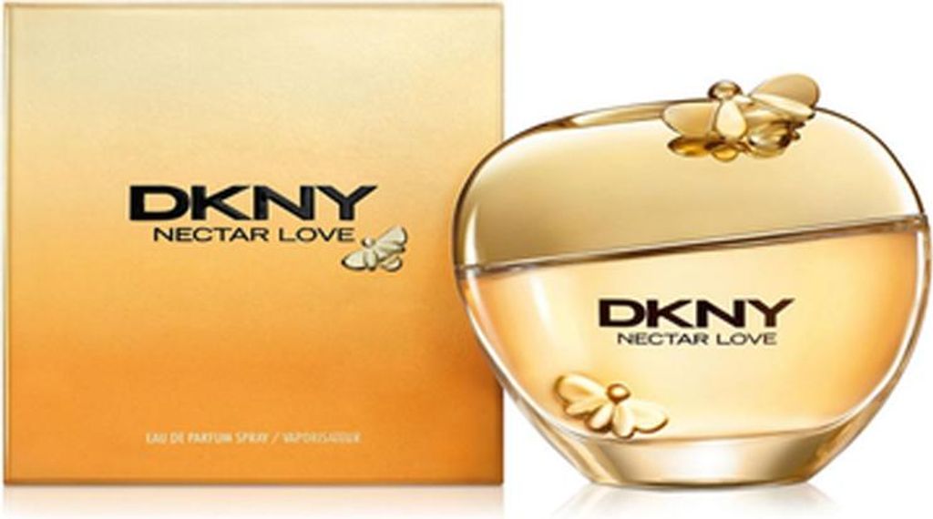 A perfume bottle and its box are displayed side-by-side on a white background.