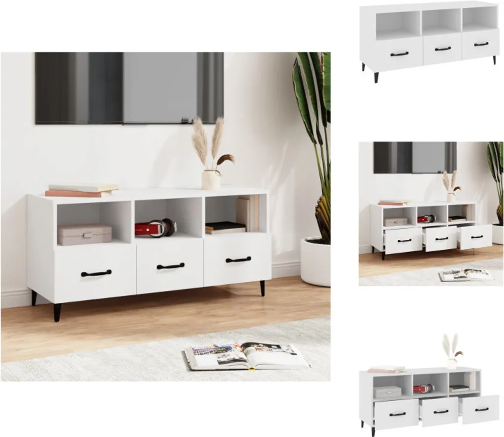 Mobile Multimediale vidaXL Bianco 102x35x50 cm - Analisi Tecnica