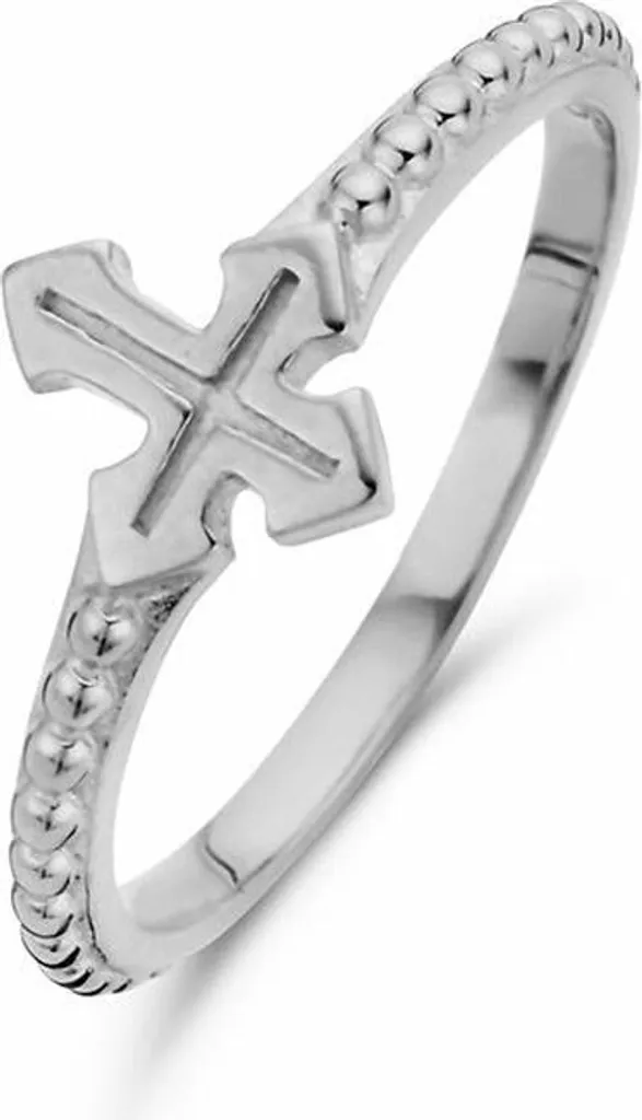 Anello New Bling Argento con Croce - Misura 54 - Trend Jewelry 2026
