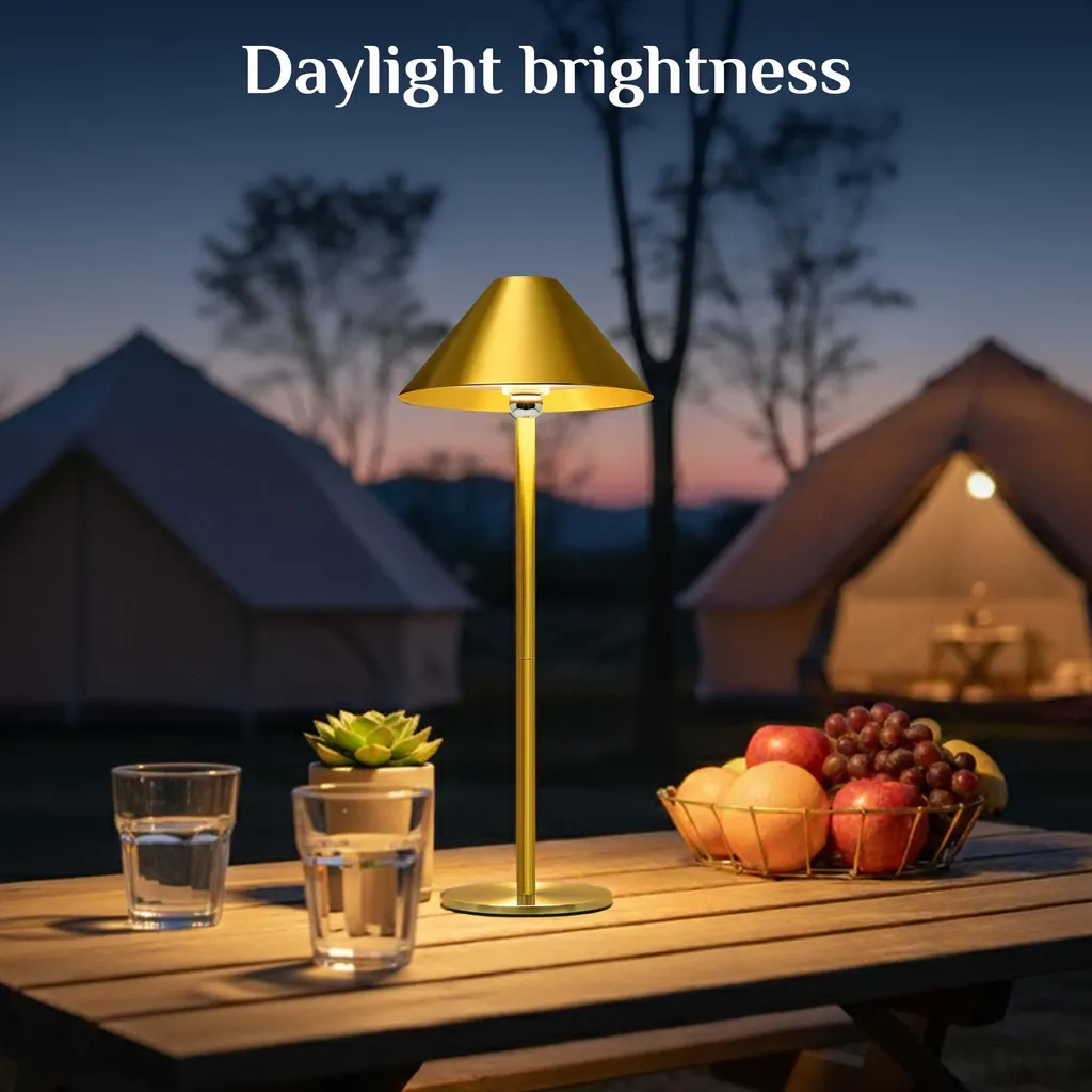 Lampada Magnetica Ricaricabile LED 3 Colori - Oro - Batteria 4000mAh - 5