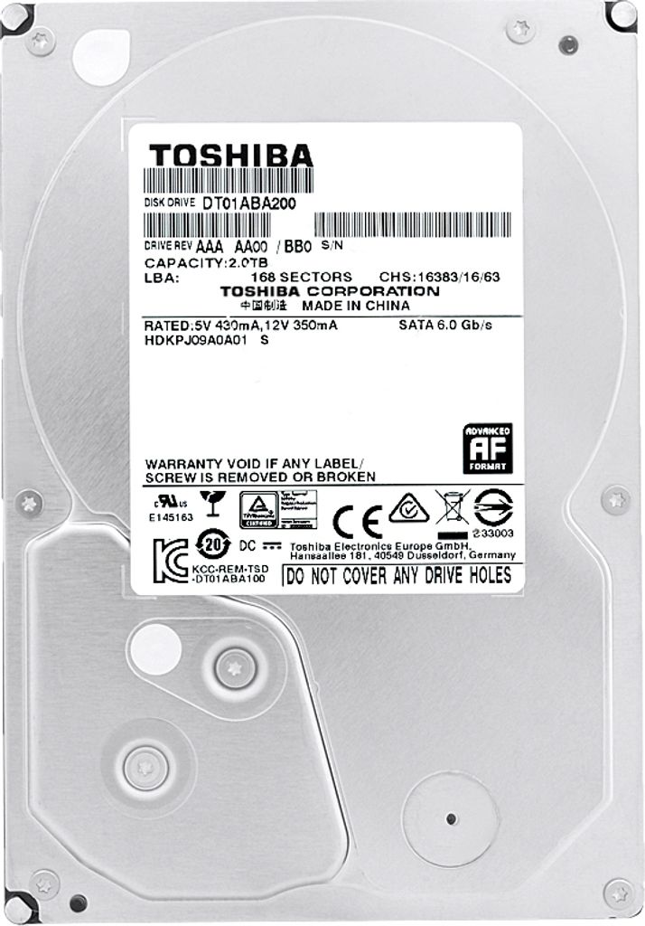 Festplatte Toshiba 2TB DT01ABA200 SATA III 5700U/min 32MB 3,5'' Zoll