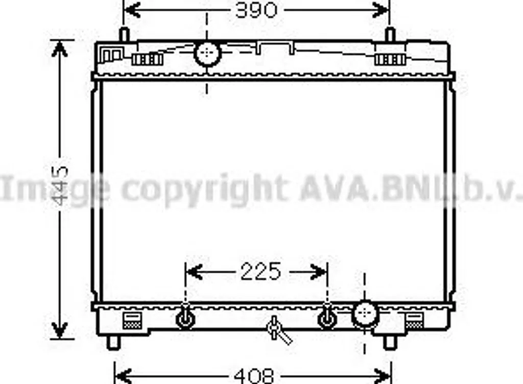 Radiateur de Refroidissement Moteur pour Yaris - Réf AVA TO2577 OE