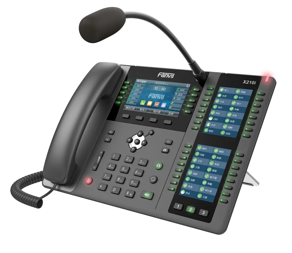 Téléphone IP Fanvil X210i Console de Pagination 20 Lignes SIP Grise
