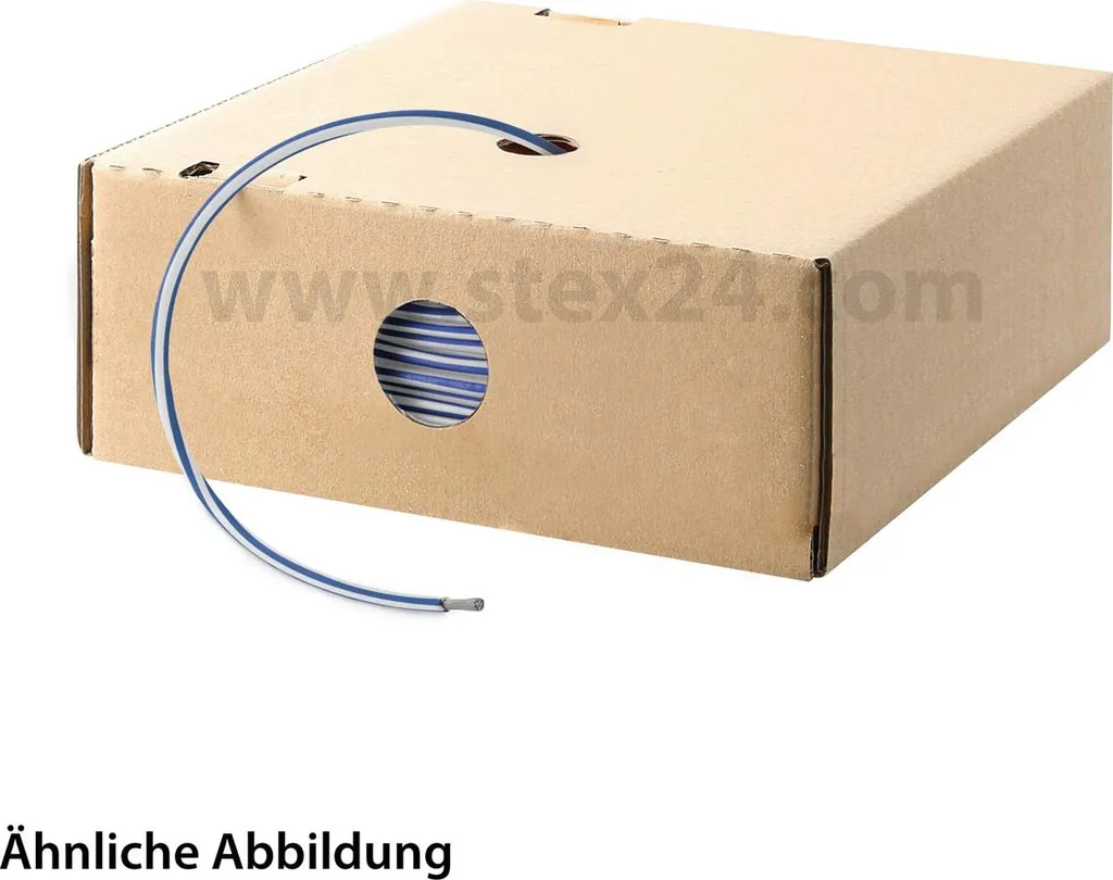 Matassa 100m Cavo HELUKABEL 1x2,5 Bianco/Blu AWG14 FÜNFNORM
