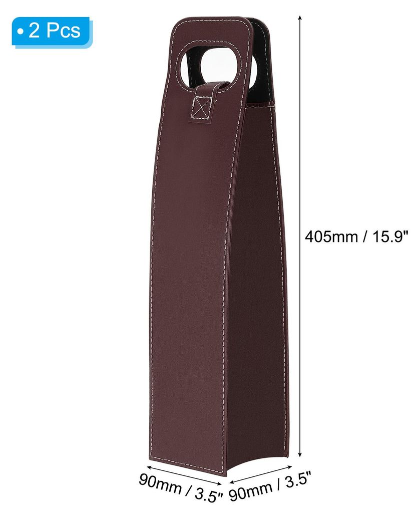 Wein Geschenktasche 2 Packung Weinbeutel Wiederverwendbar Leder Wein Tragetasche fš¹r Wein Flaschen Tragbar Champagne Geschenks?cke fš¹r Pickni...