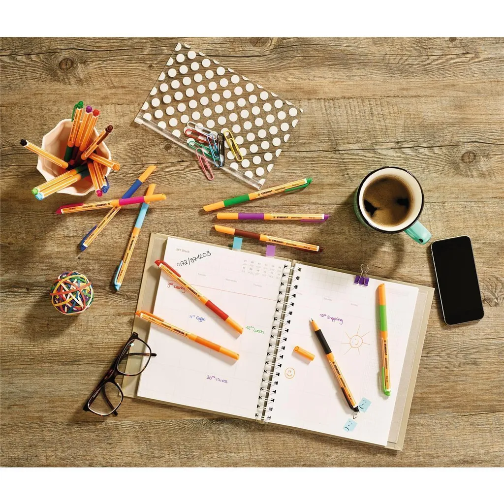 Stylo Prise de Notes Rapide STABILO pointVisco Roller Gel Vert Clair Pro - 6