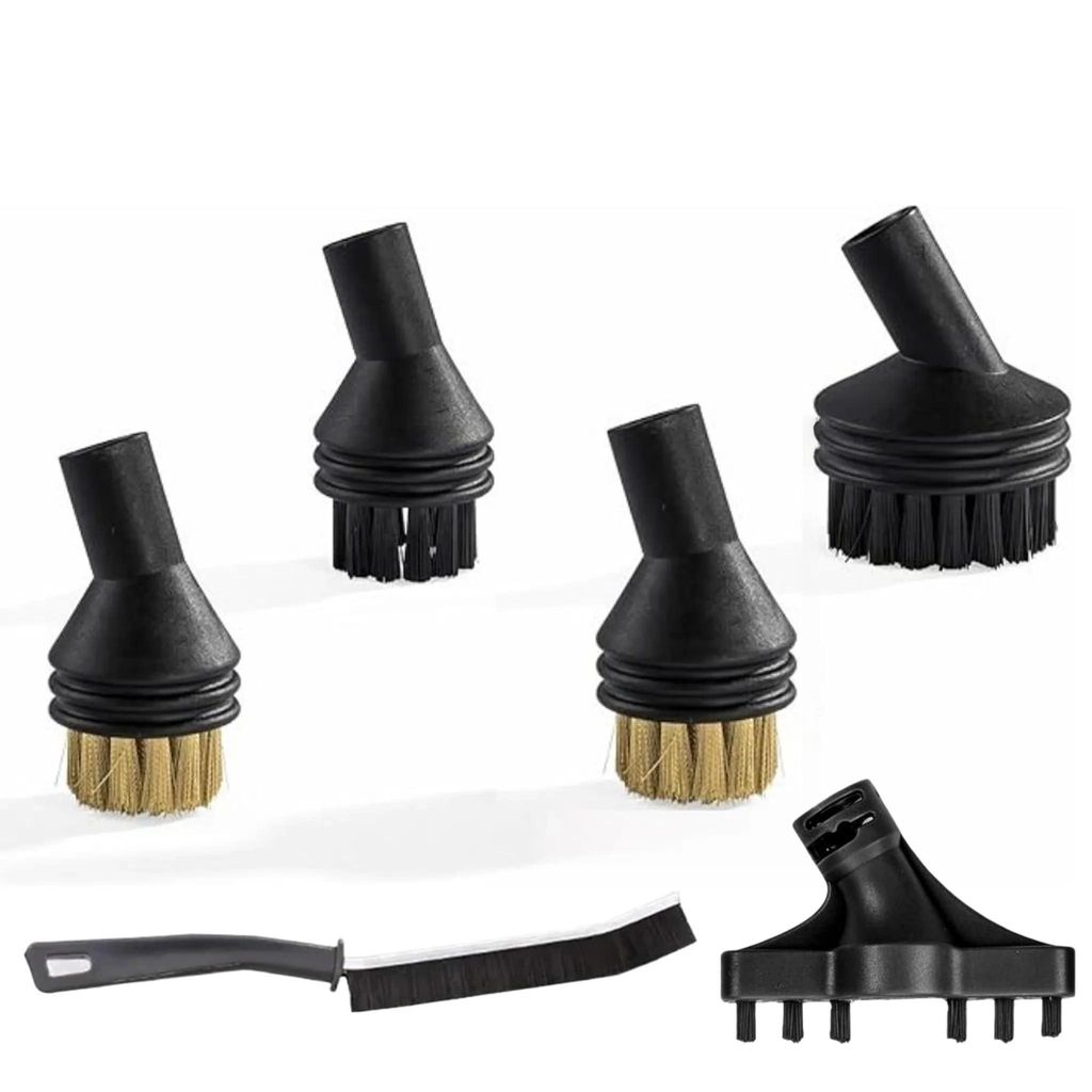 Dampfreiniger Ersatz-Set: 4-teiliges Bürsten-Set mit Rundbürsten I Zubehör für Handdampfreiniger Rundbürstenset I Ersatzteile für Power Steam...