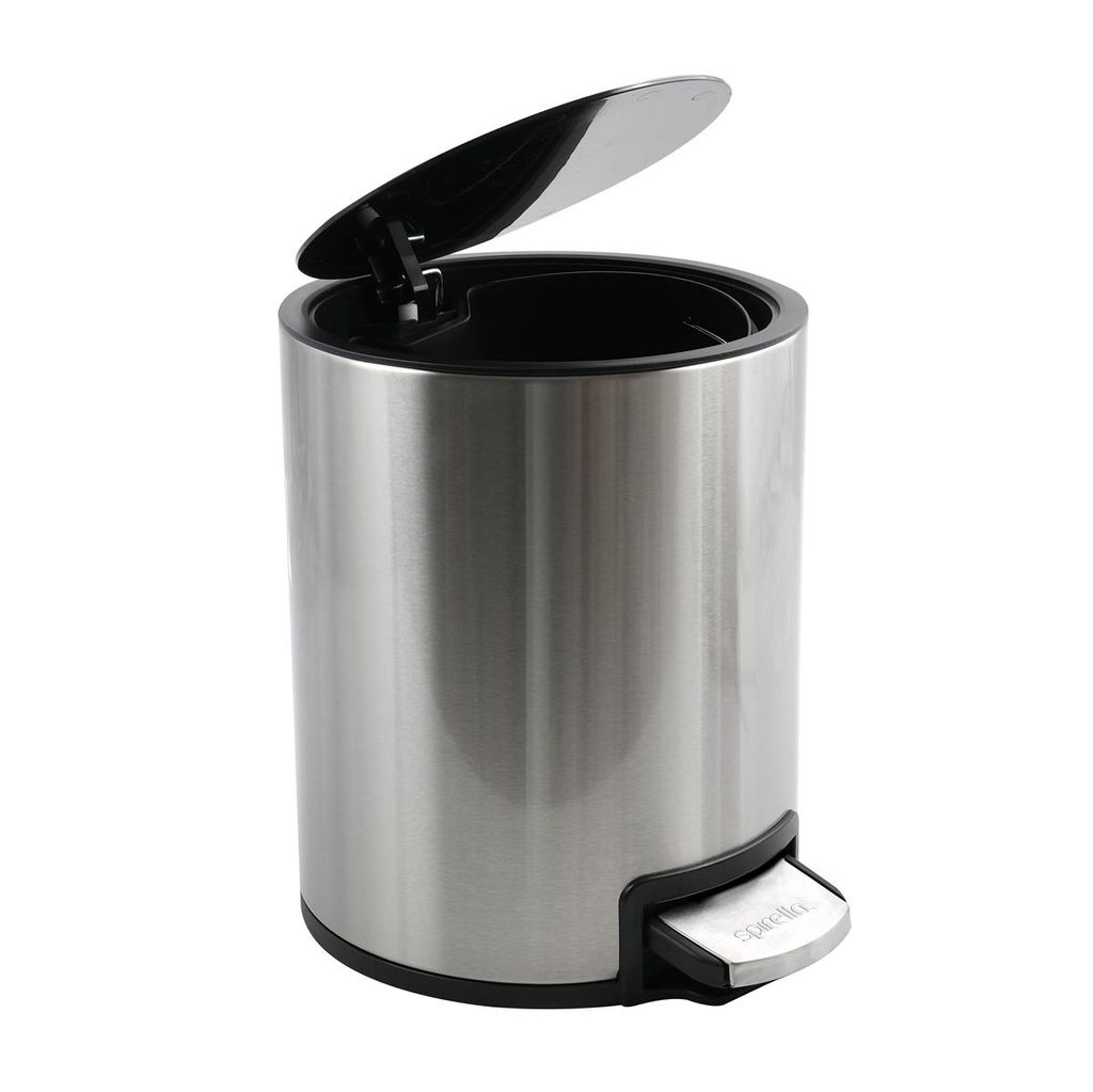 Spirella Kosmetikeimer Riku - Edelstahl Mülleimer 3 Liter Mit Fußpedal