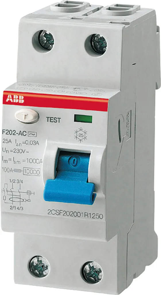 Protection Électrique ABB 40A 30mA pour Maison et Bureau F 202-A