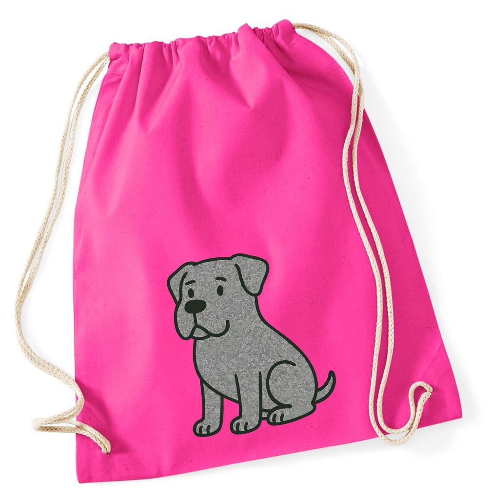 Huuraa Turnbeutel Cane Corso Comic Corsi 12 Liter Fuchsia Baumwolle Rucksack Geschenkidee