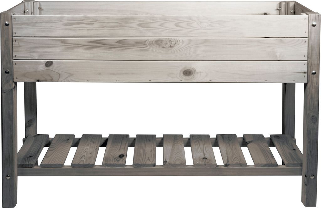 mgc24 Hochbeet Massiv L 118x40x78cm Kiefernholz anthrazit