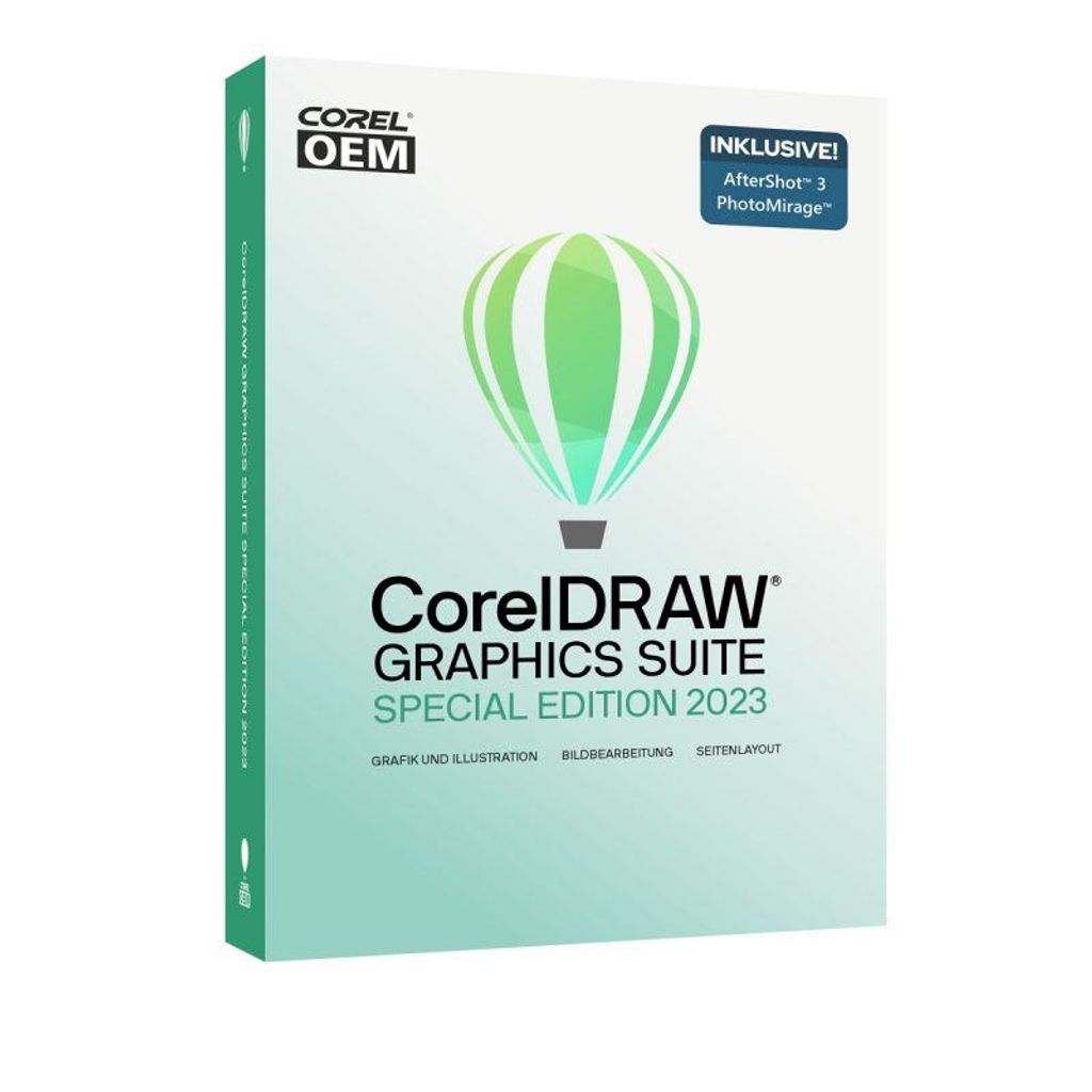 CorelDRAW Graphics Suite Special Edition 2023 inkl. AI-PlugIn -> Vision FX 2.0 EN / Dauerlizenz / 1 PC / DVD-Case
