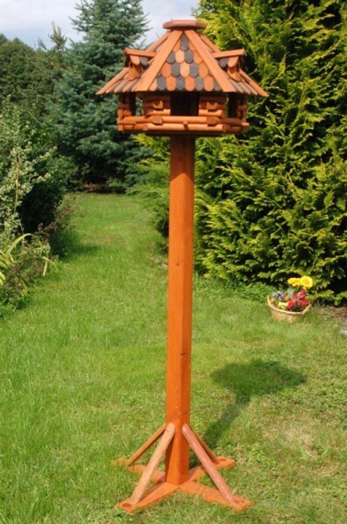 Vogelhaus mit Ständer Nr.13 braun Blickfang