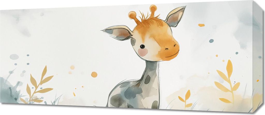 Bild 70x30cm Kleine Giraffe
