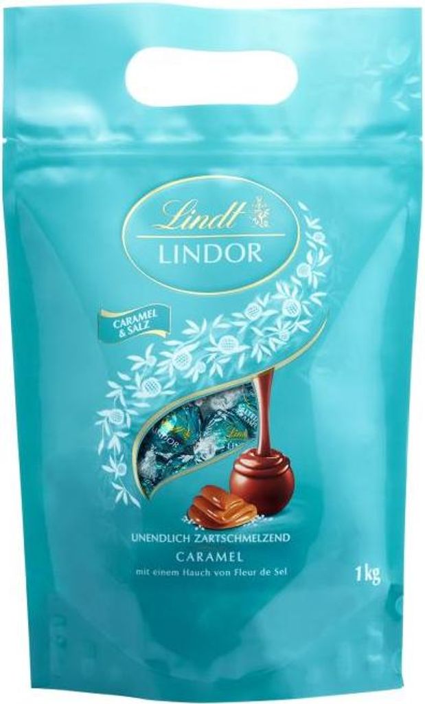 Lindt Lindor Kugeln Vollmilch Caramel & Salz 1kg Produktbild 