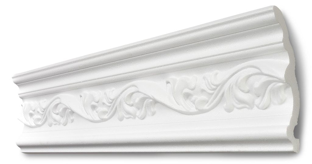 Decosa Zierprofil G34, weiß, 75 x 120 mm, Länge: 2 m - 01 Produktbild 
