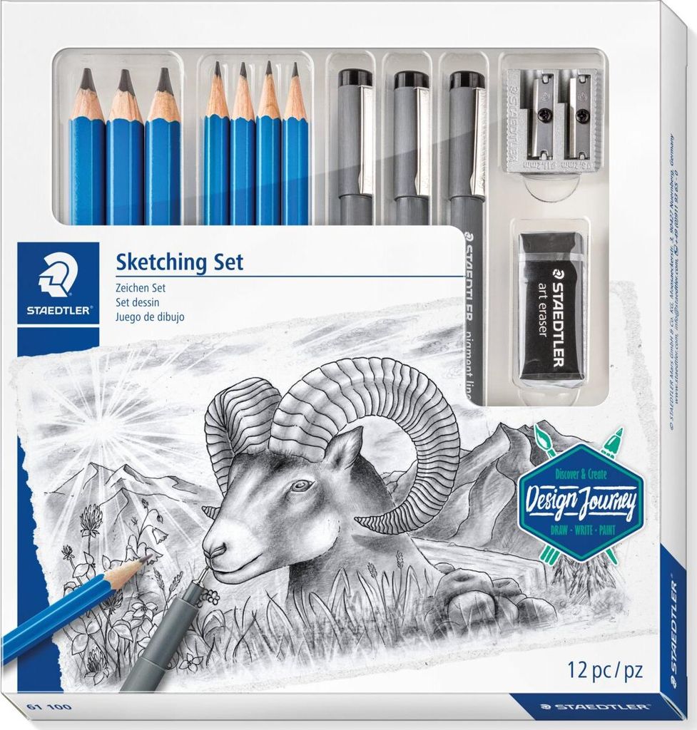 Staedtler - Bleistiftskizze Set 12dlg | Endui a 12 Stück | 4 Stück