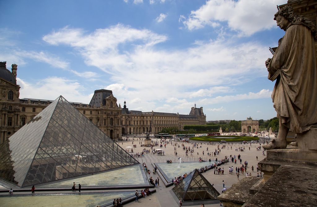 hansepuzzle 107262 - Louvre Puzzle, 500 Teile, Gebäude, 46,0 x 30,0cm mit hochwertiger Aufbewahrung, Kartonbox und wiederverschließbarem Beutel