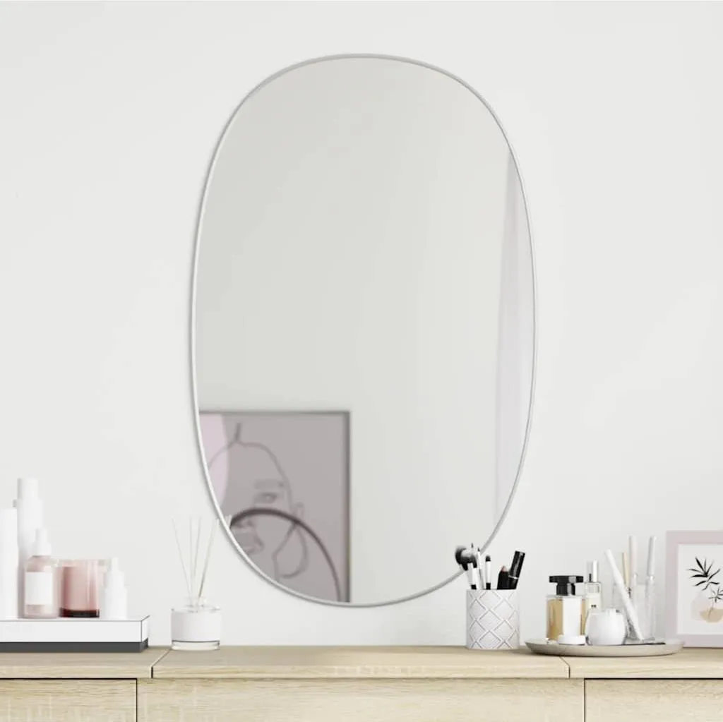 vidaXL Specchio da Parete Argento 70x45 cm - Elegante e Moderno - 2