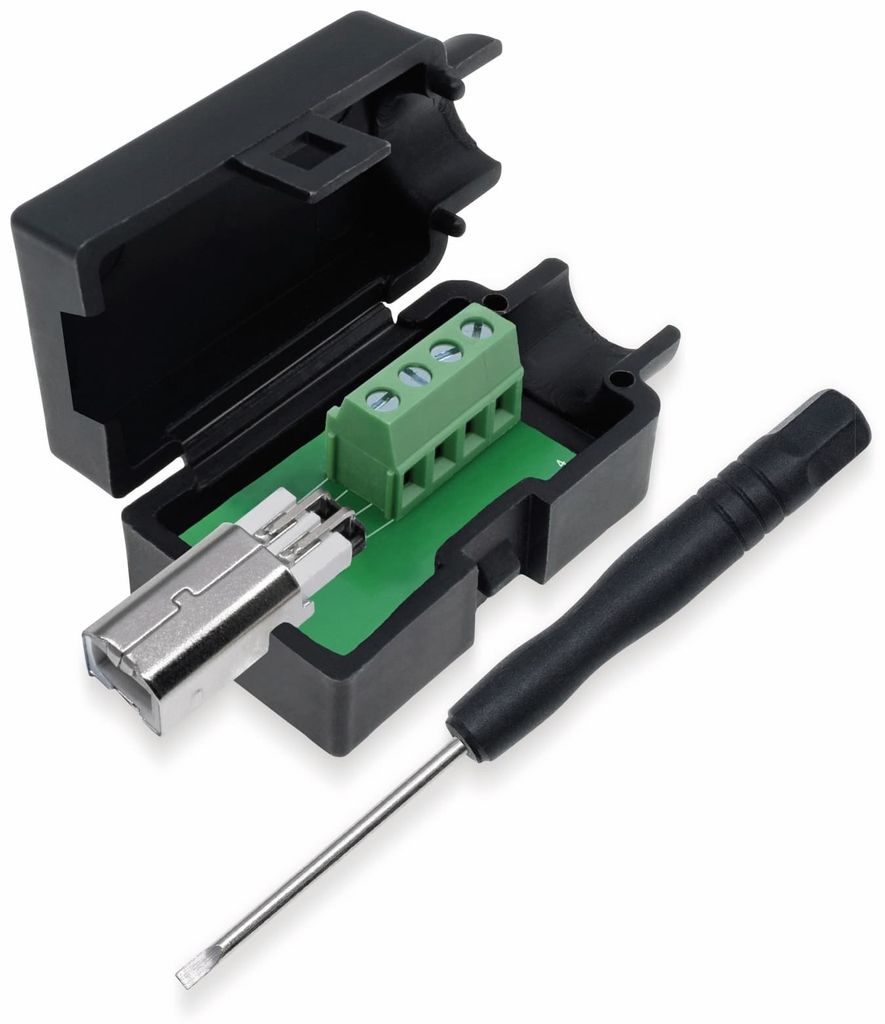 QUADRIOS, 2001C202, USB-Modular-Set, USB 2.0 - Standard-B, Stecker, Einbau horizontal, Polzahl 4