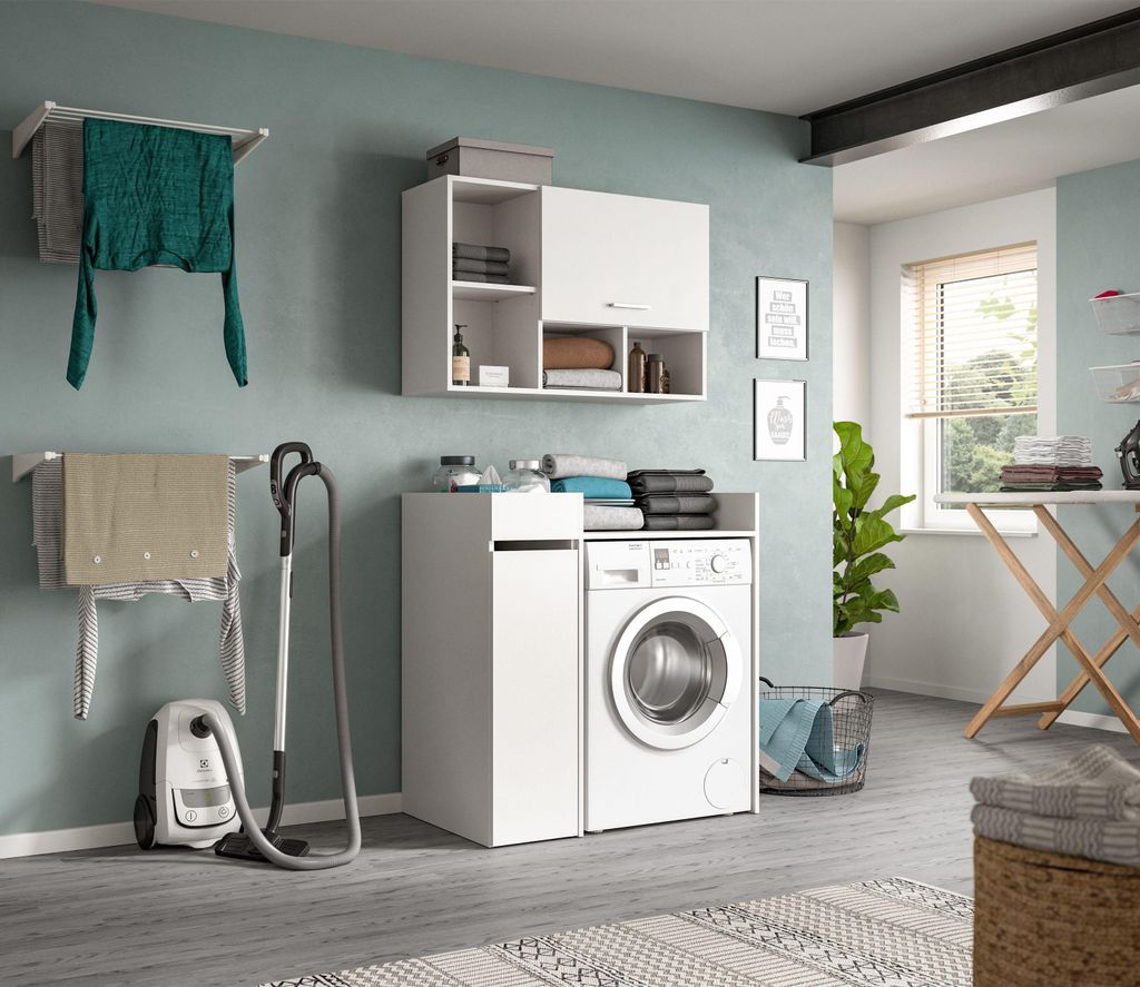 xonox.home Free Waschmaschienenumbau Set (B/H/T: 95x195x60 cm) in weiß Nachbildung