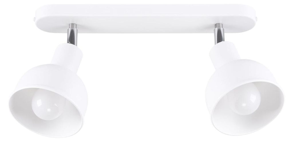 Deckenspot Metall E27 verstellbar Weiß 2-flammig länglich Vintage Design