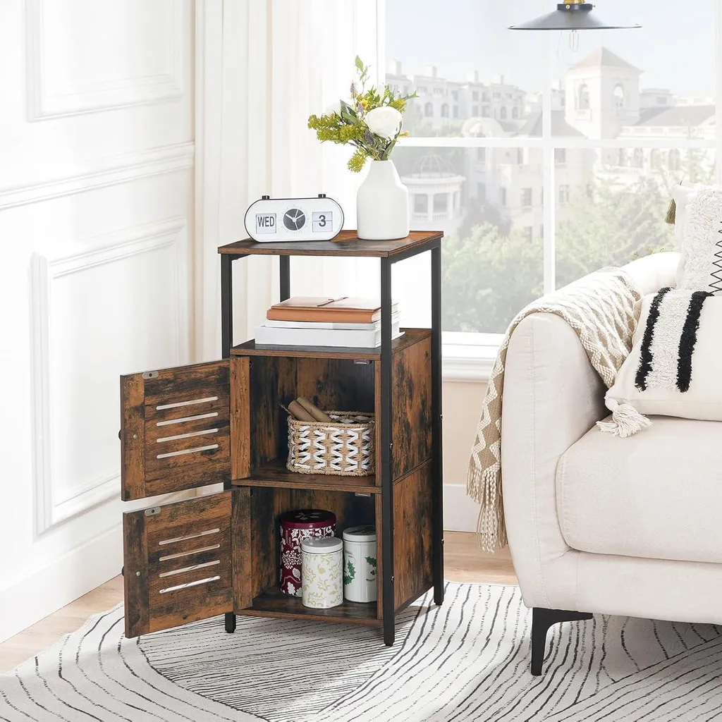 Armoire d'appoint à lamelles avec pieds réglables VASAGLE - Modèle LSC