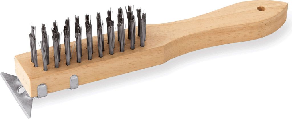 Reinigungsbürste mit Schaber, 28 cm
