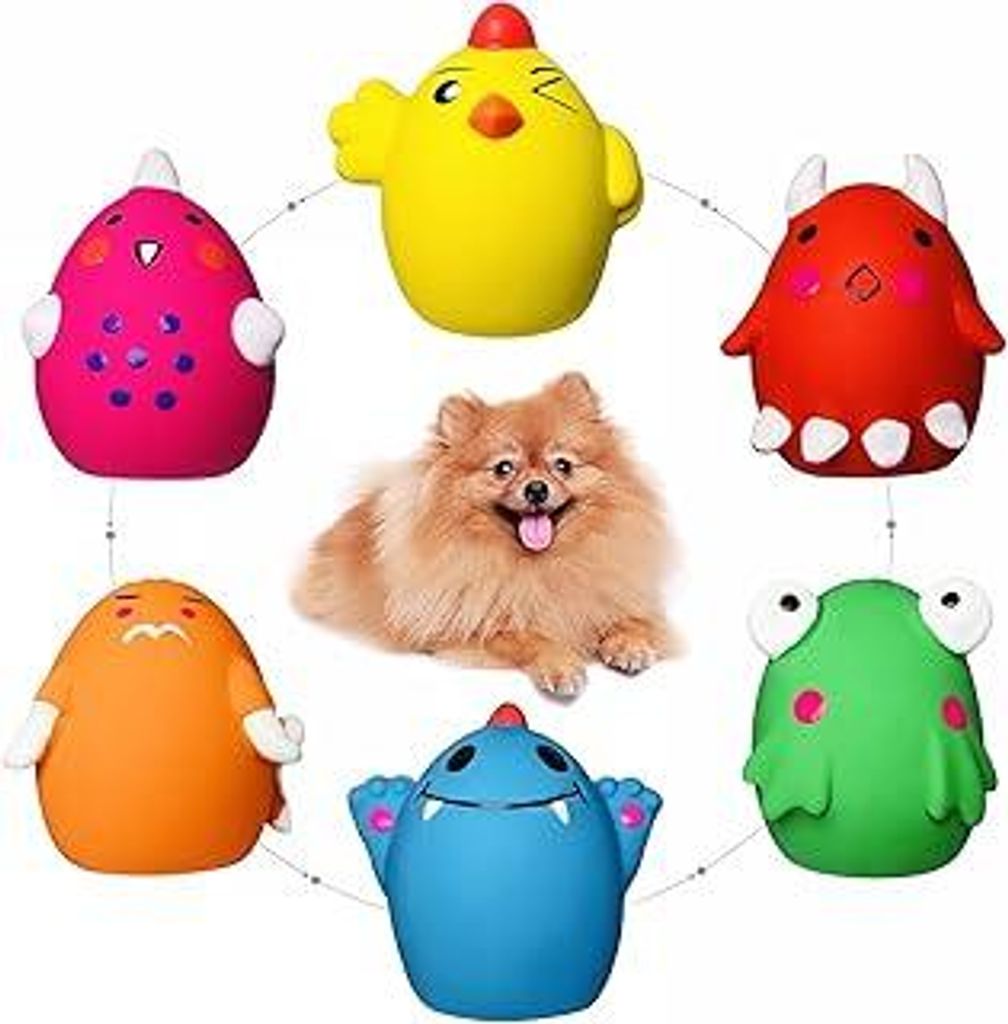 Hundespielzeug kleine Hunde und mittelgroße Rassen, Latex Hundespielzeug Quietschend, Weiches Welpenspielzeug Kleine Welpen, Quietschender Hundeba...