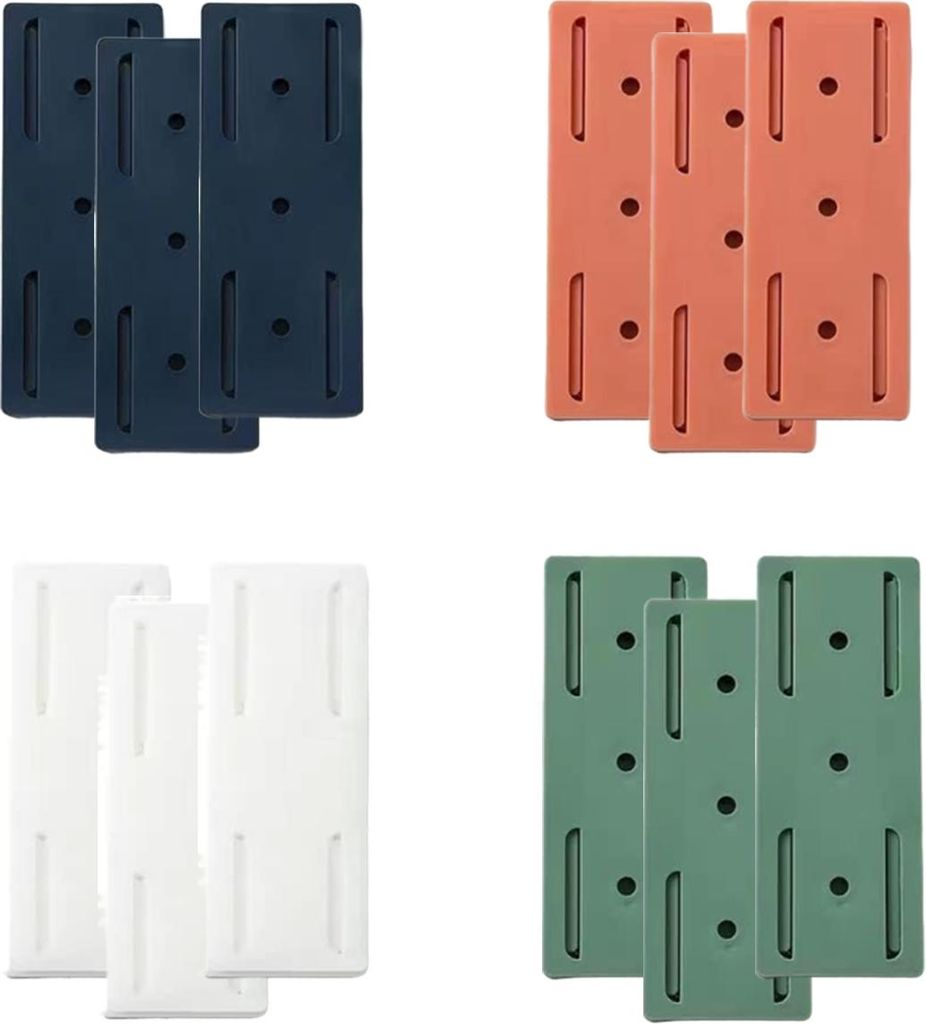 Ordnung in Sekunden: 12 Stück Selbstklebender Sockelhalter für Steckdosenleiste, Router, Küche - Power Strip Holder, Wandhalterung, Ständer - M...